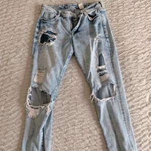 H&M Denim Cut Boyfriend Jeans